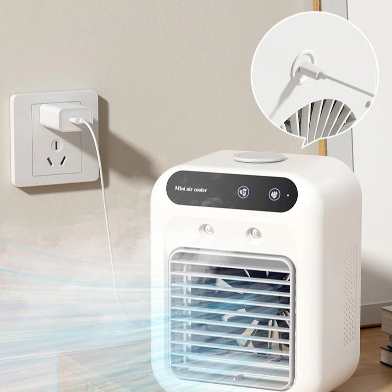 Portable Mini Air Cooler with Front Vent and Water Tank - Image 5