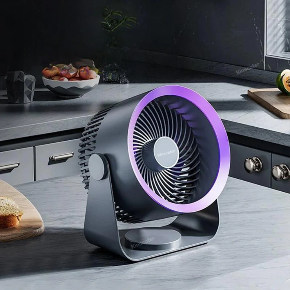 Portable Table Fan with Tilt Stand and Circular Air Vent