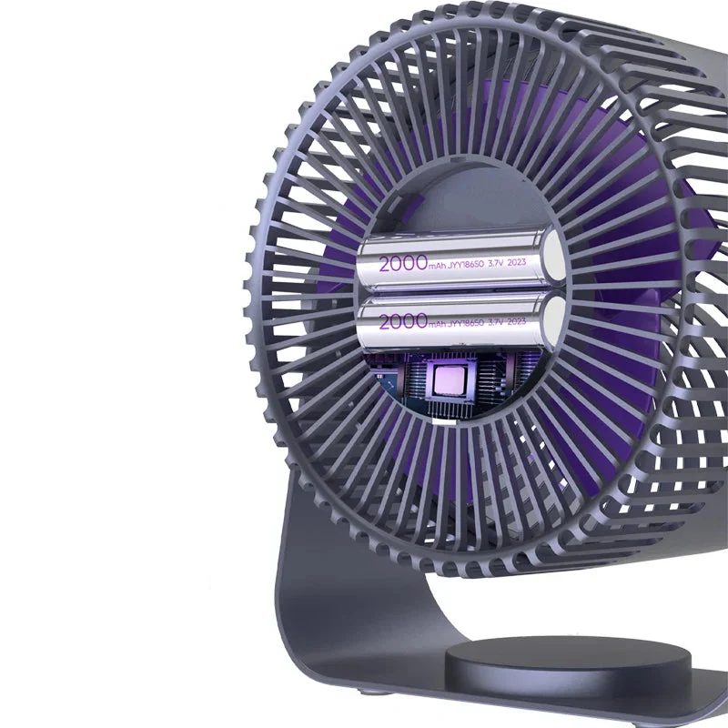 Portable Table Fan with Tilt Stand and Circular Air Vent - Image 6