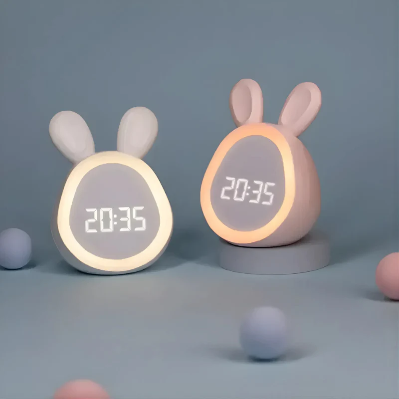 Rabbit Digital Alarm Clock With Night Light - Image 3