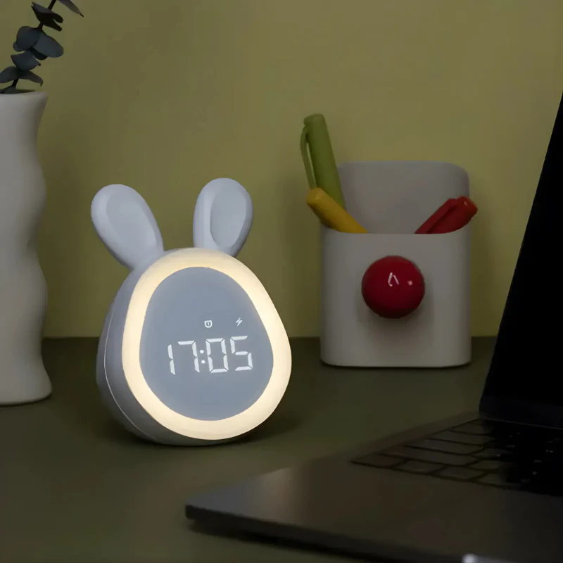 Rabbit Digital Alarm Clock With Night Light - Image 9