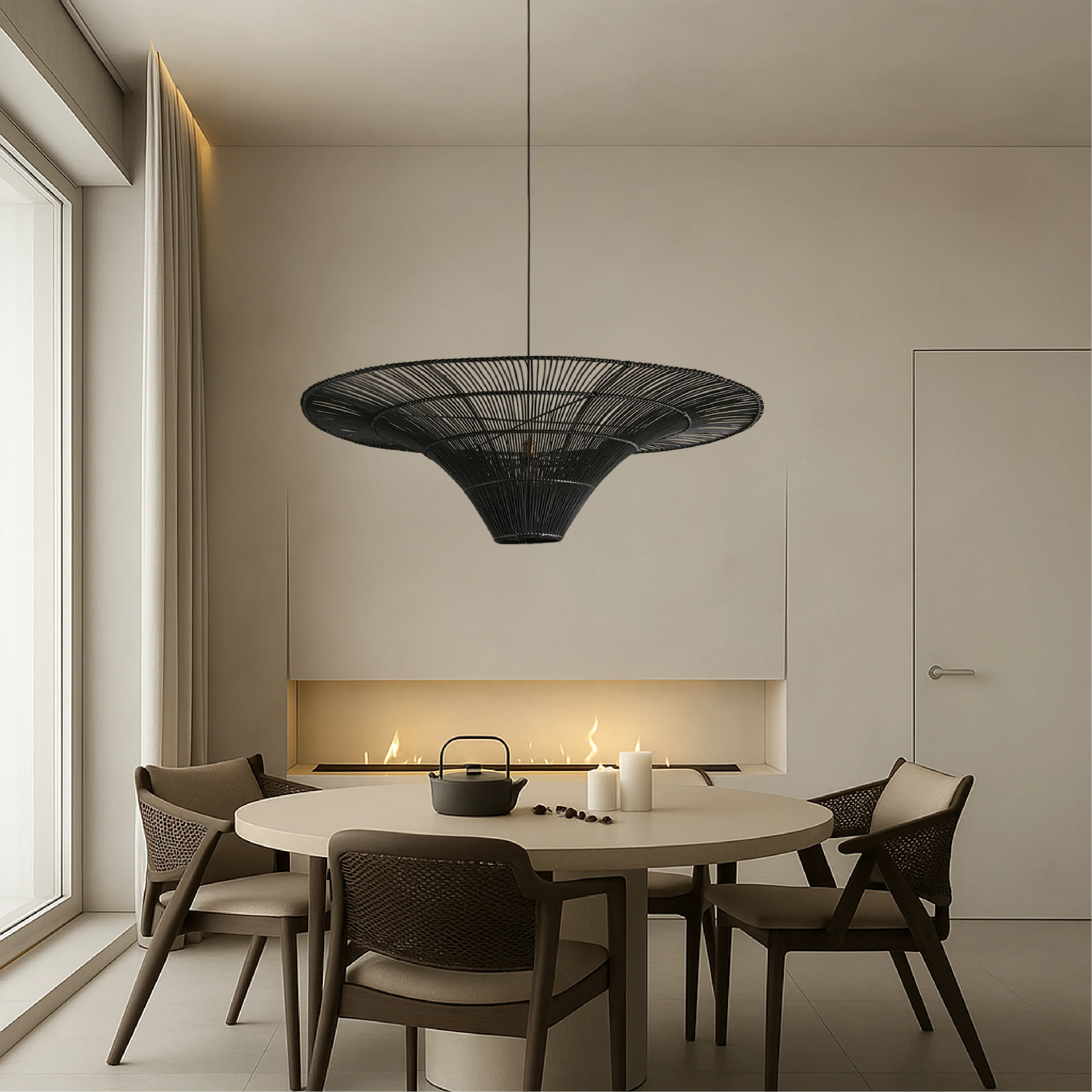 Rattan Dining Room Pendant Light - Image 3