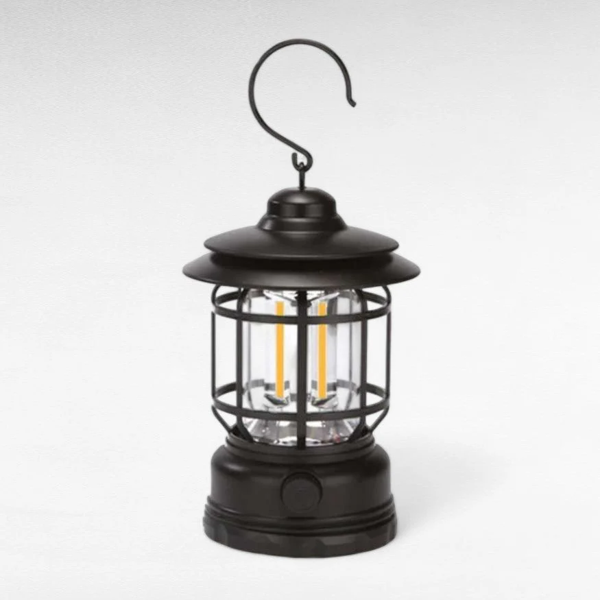 Rechargeable LED Camping Lantern with Hanging Hook and Metal Cage - Image 7