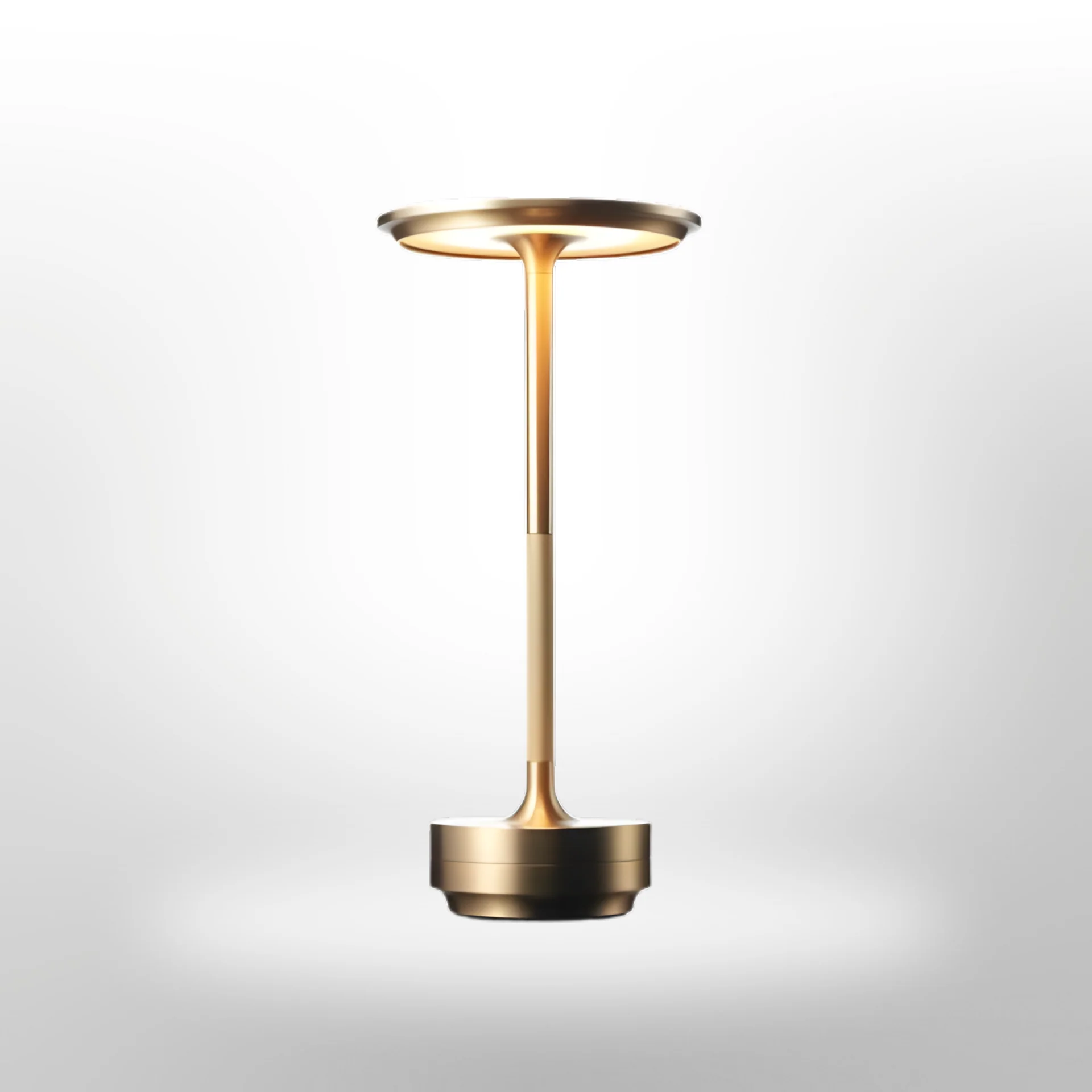 Rechargeable LED Table Lamp with Disc Light Head and Metal Base - Image 11