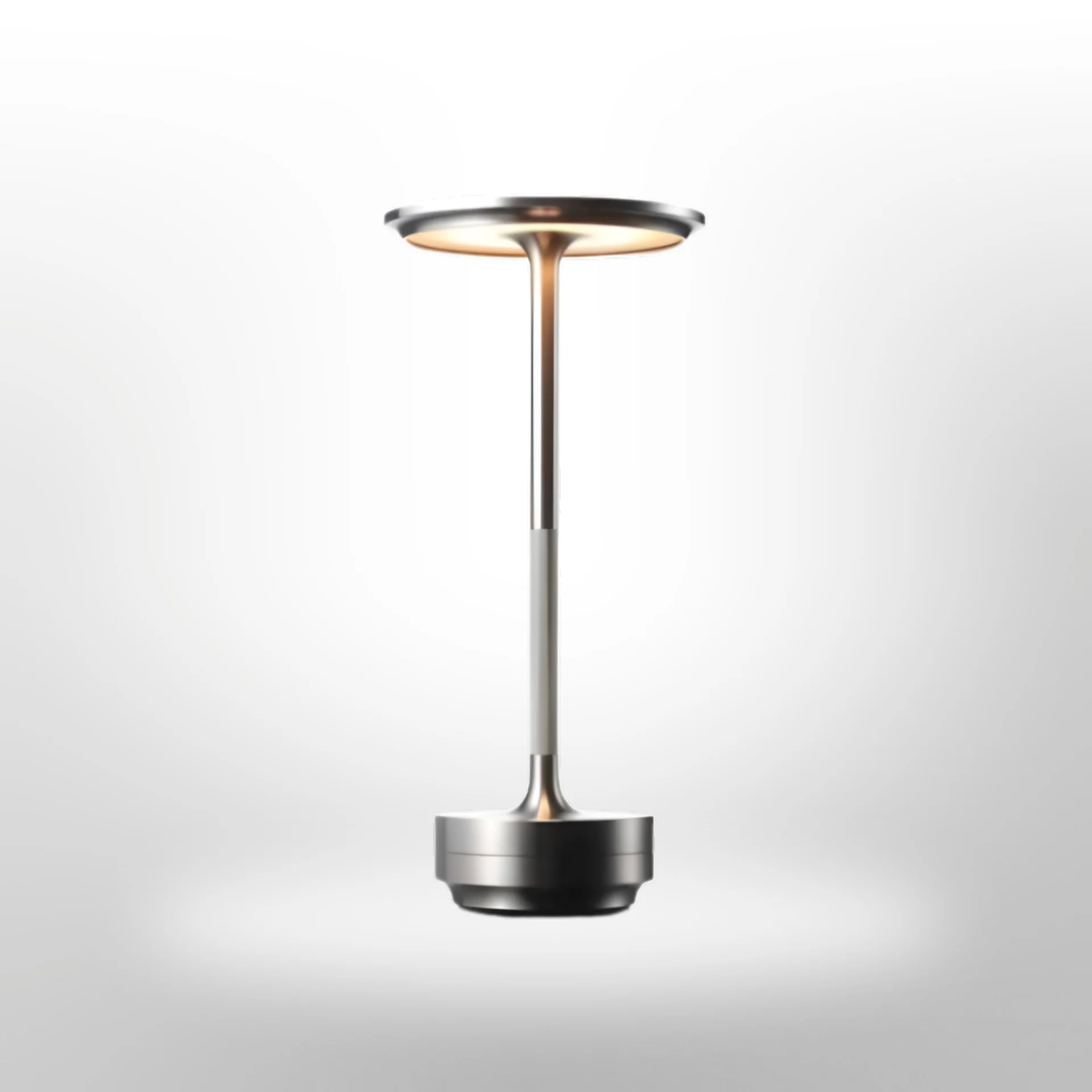 Rechargeable LED Table Lamp with Disc Light Head and Metal Base - Image 13