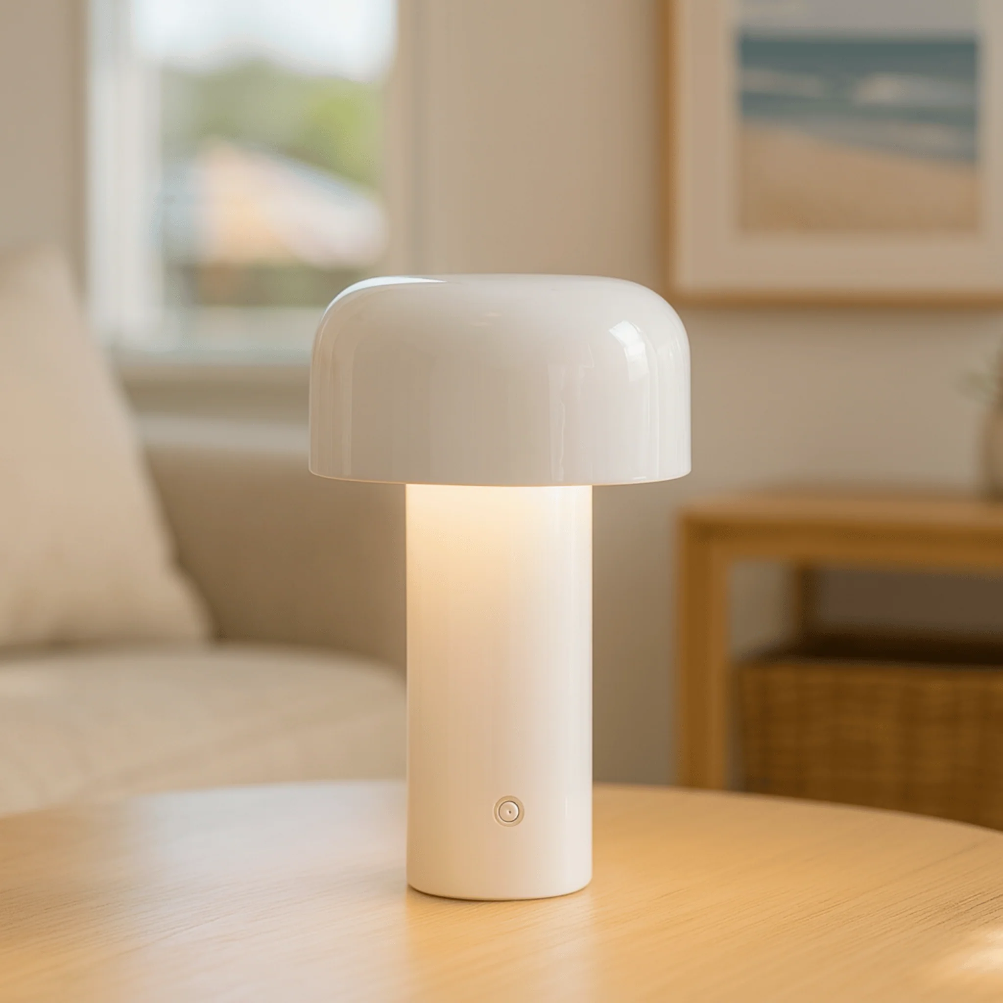 Rechargeable LED Table Lamp with Metal Shade - Image 9