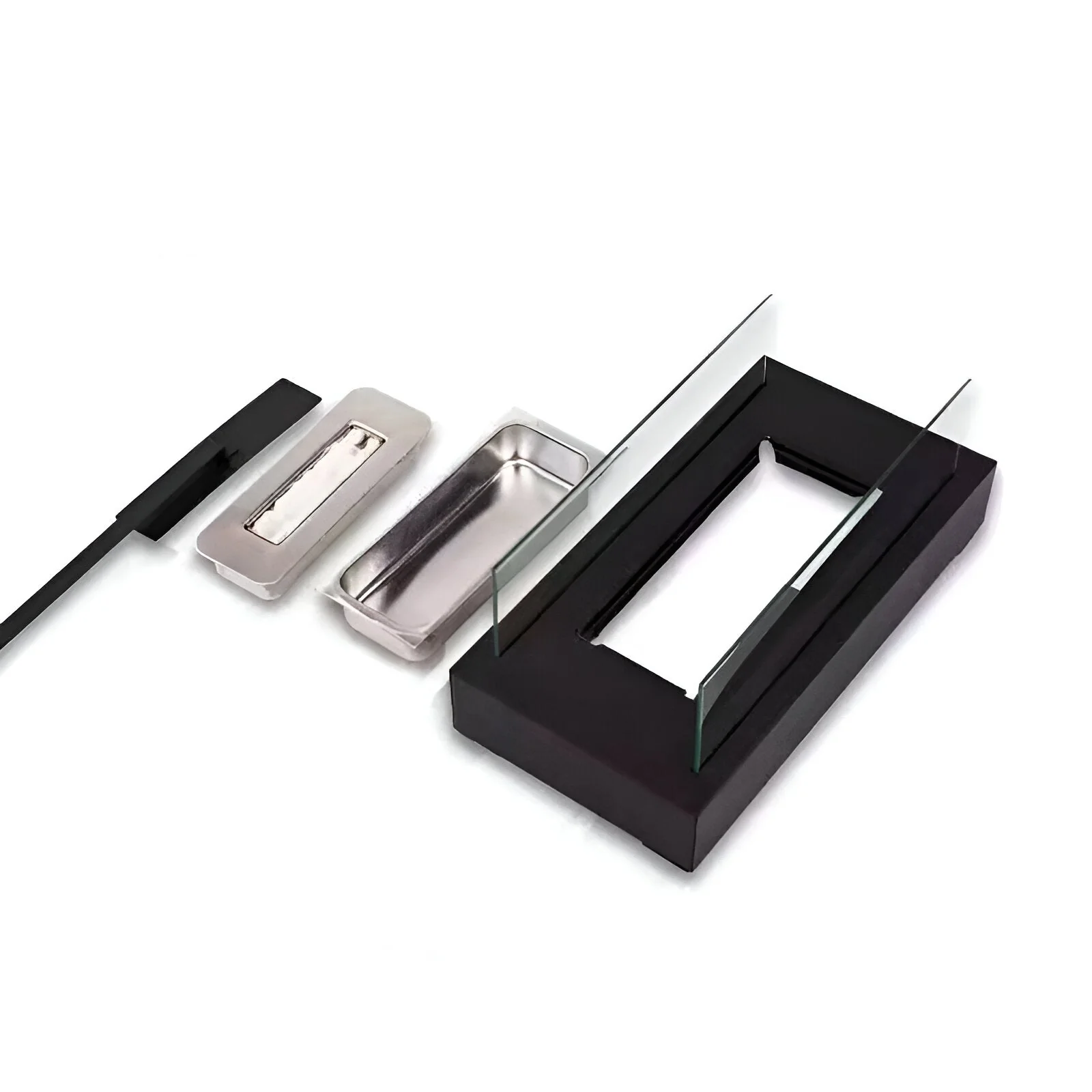 Rectangular Tabletop Bioethanol Fireplace with Glass Panels - Image 6