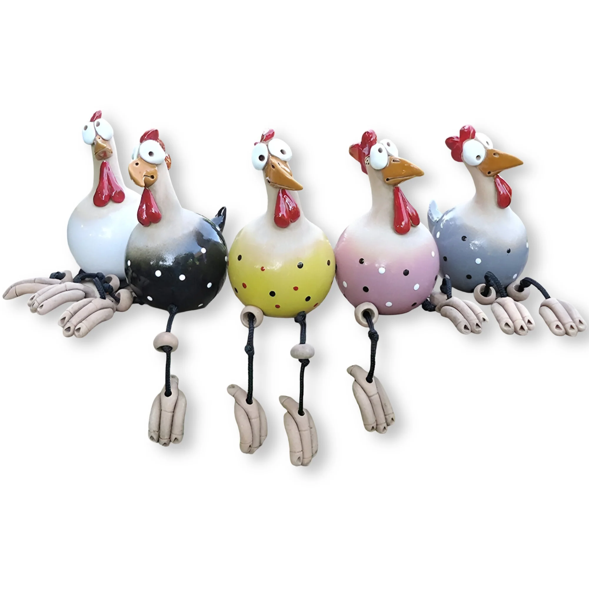 Resin Rooster Garden Figurine with Hanging Legs - Image 17