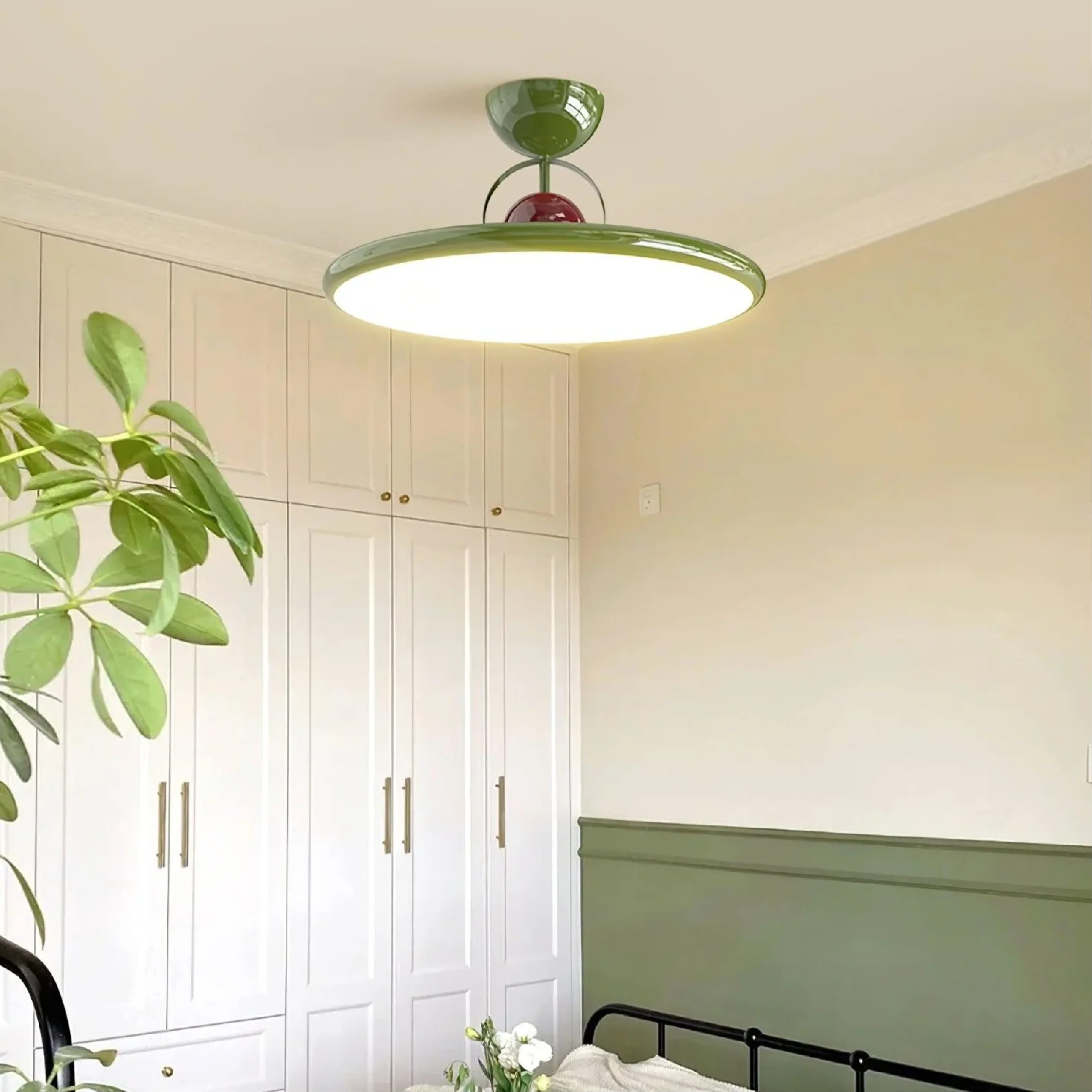 Retro Glass Flush Mount Ceiling Light - Image 4