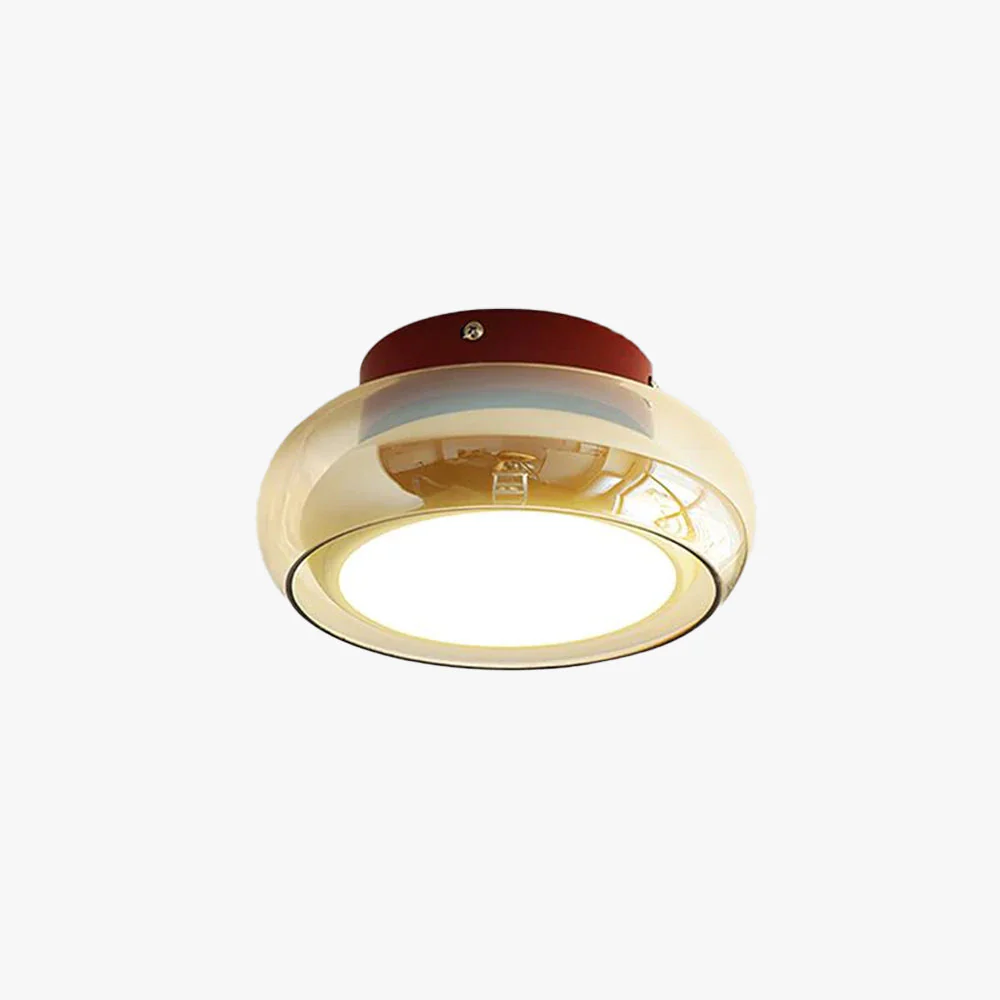 Retro Glass Flush Mount Ceiling Light Vintage Indoor Lamp - Image 17