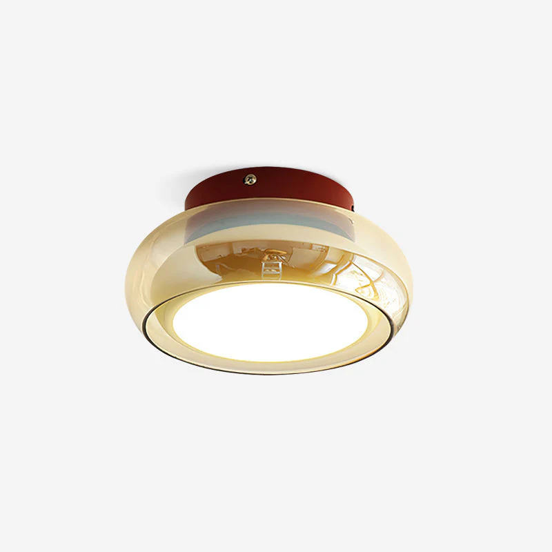 Retro Glass Flush Mount Ceiling Light Vintage Indoor Lamp - Image 18