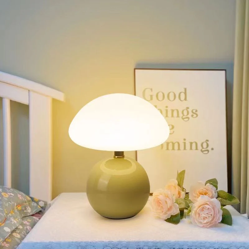 Retro Mushroom Bedside Lamp with Warm Decorative Glow - Image 3