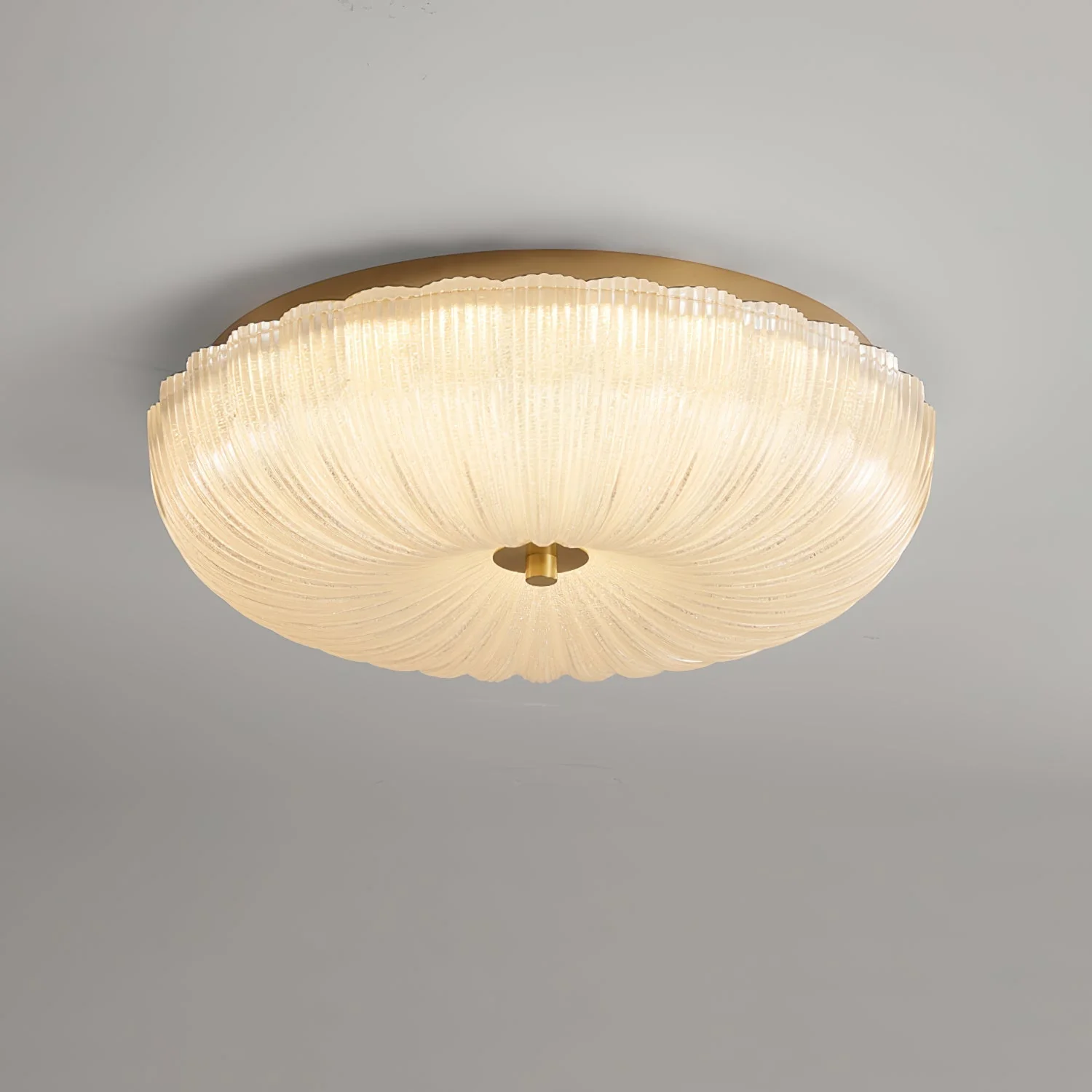 Rippled Glass Flush Mount Ceiling Light - Image 11