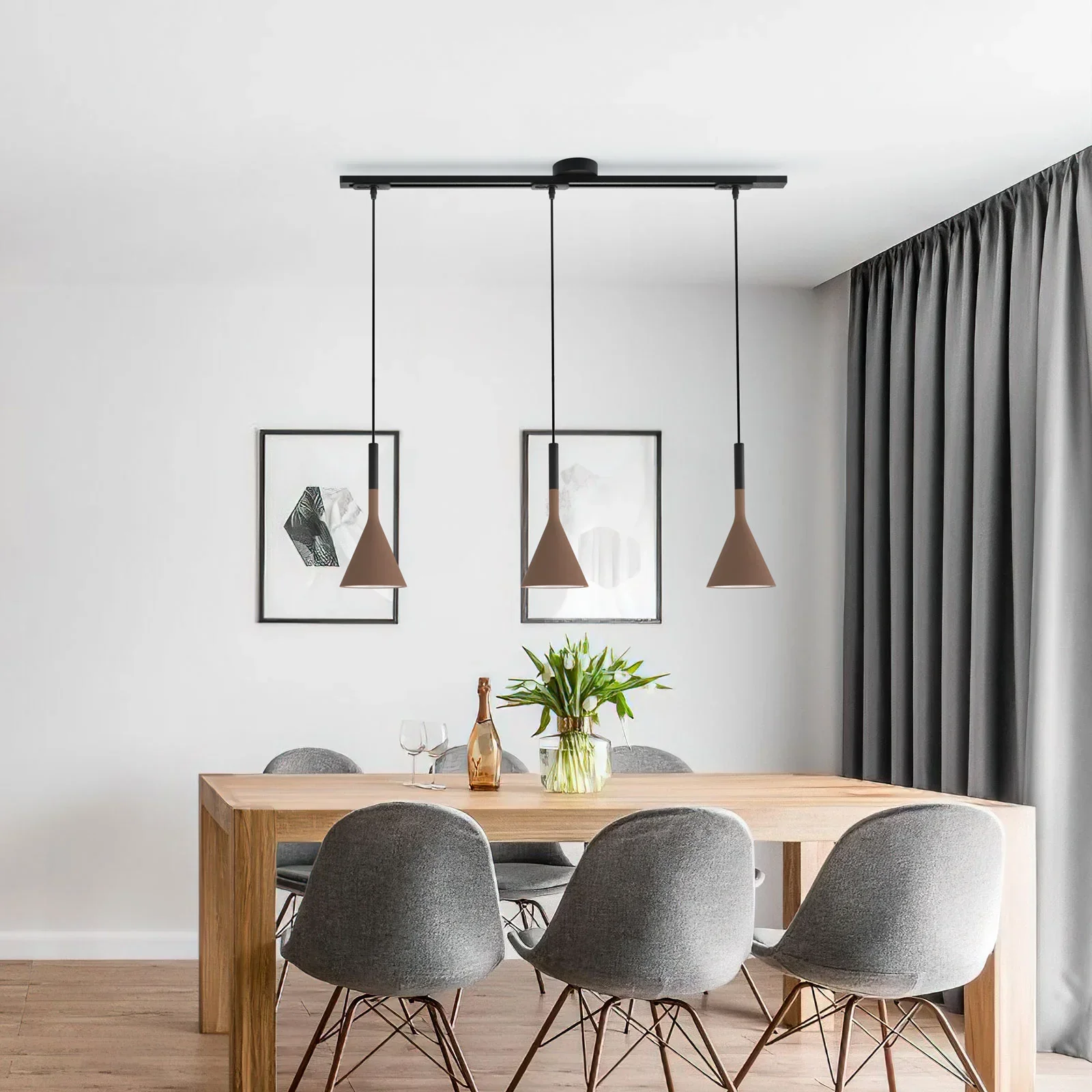 Rotatable Ceiling Rail Track for Pendant Light Adjustable Mount - Image 7