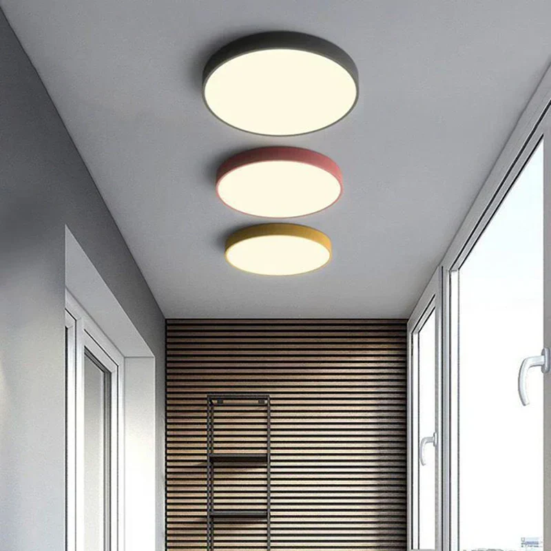 Round LED Ceiling Light with Metal Frame - Image 3