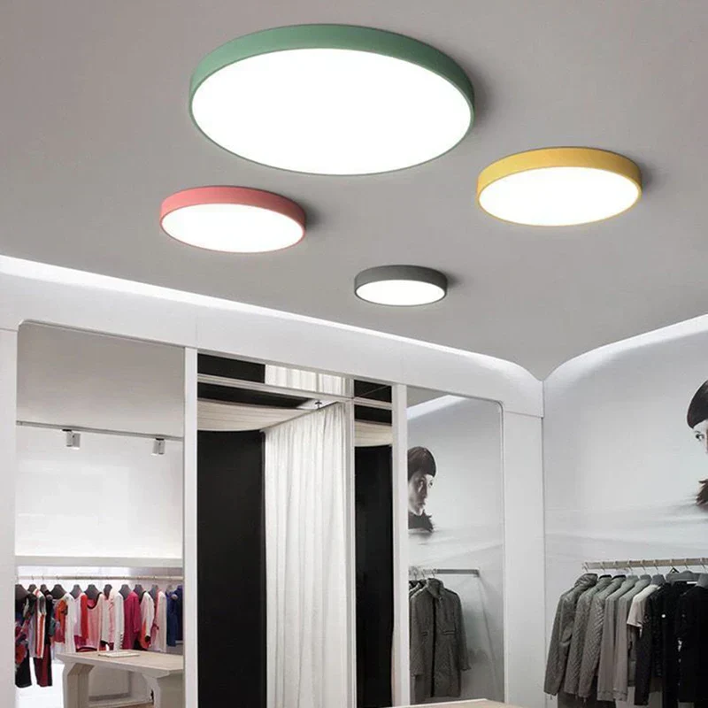 Round LED Ceiling Light with Metal Frame - Image 4