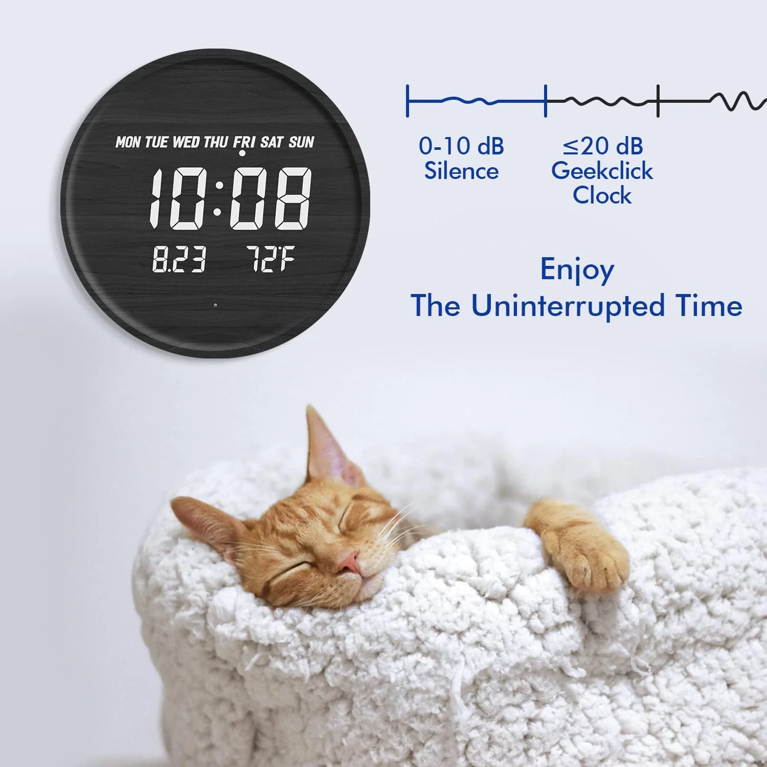 Scandinavian Digital Wall Clock With LED Display And USB Power - Image 14