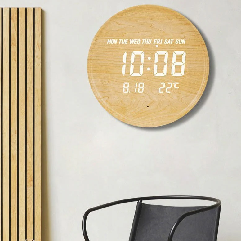 Scandinavian Digital Wall Clock With LED Display And USB Power - Image 4