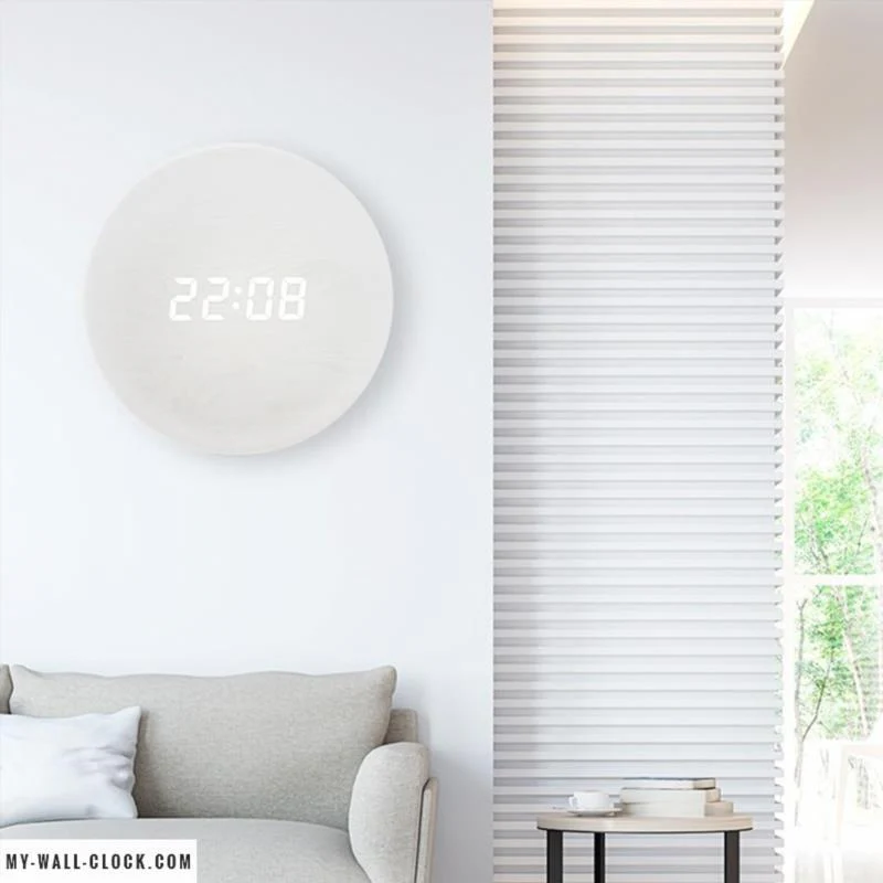Scandinavian Digital Wall Clock With LED Display And USB Power - Image 6