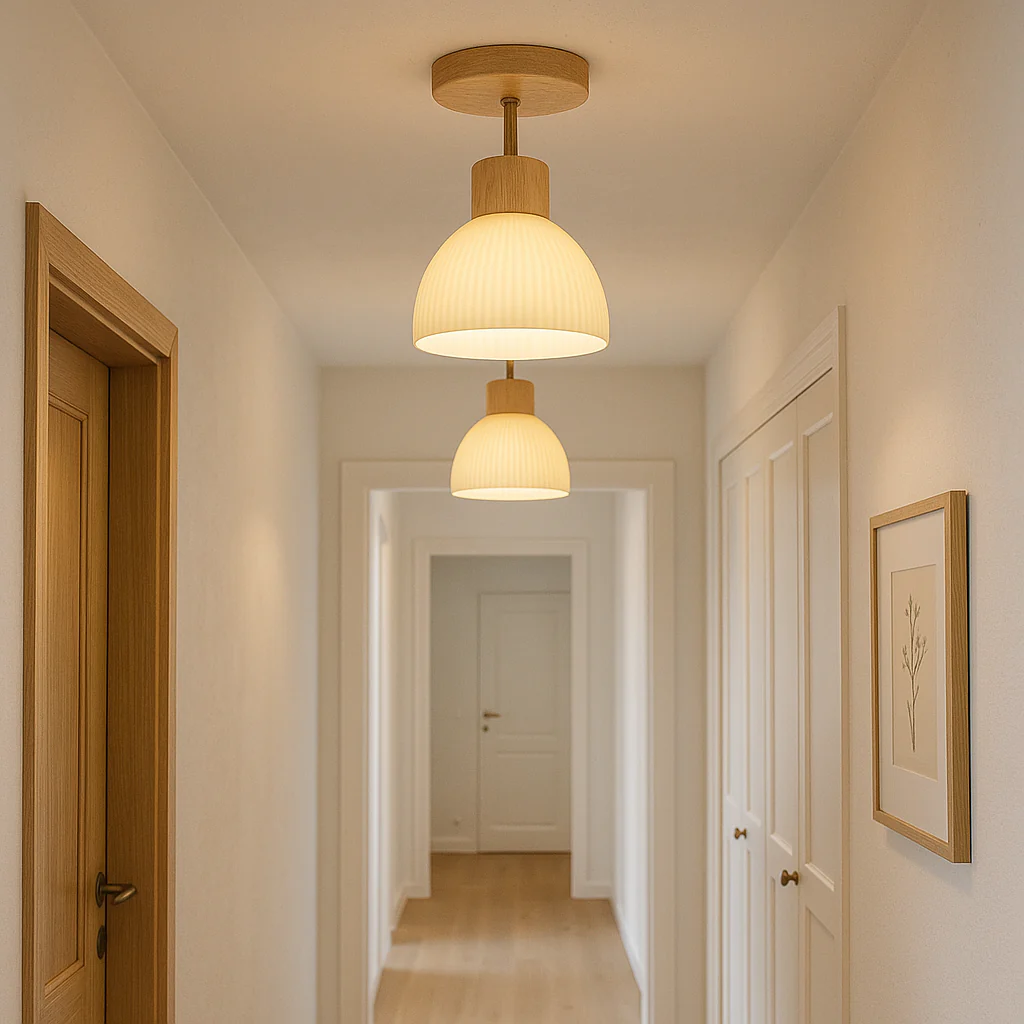 Scandinavian Wood Ceiling Light - Image 3