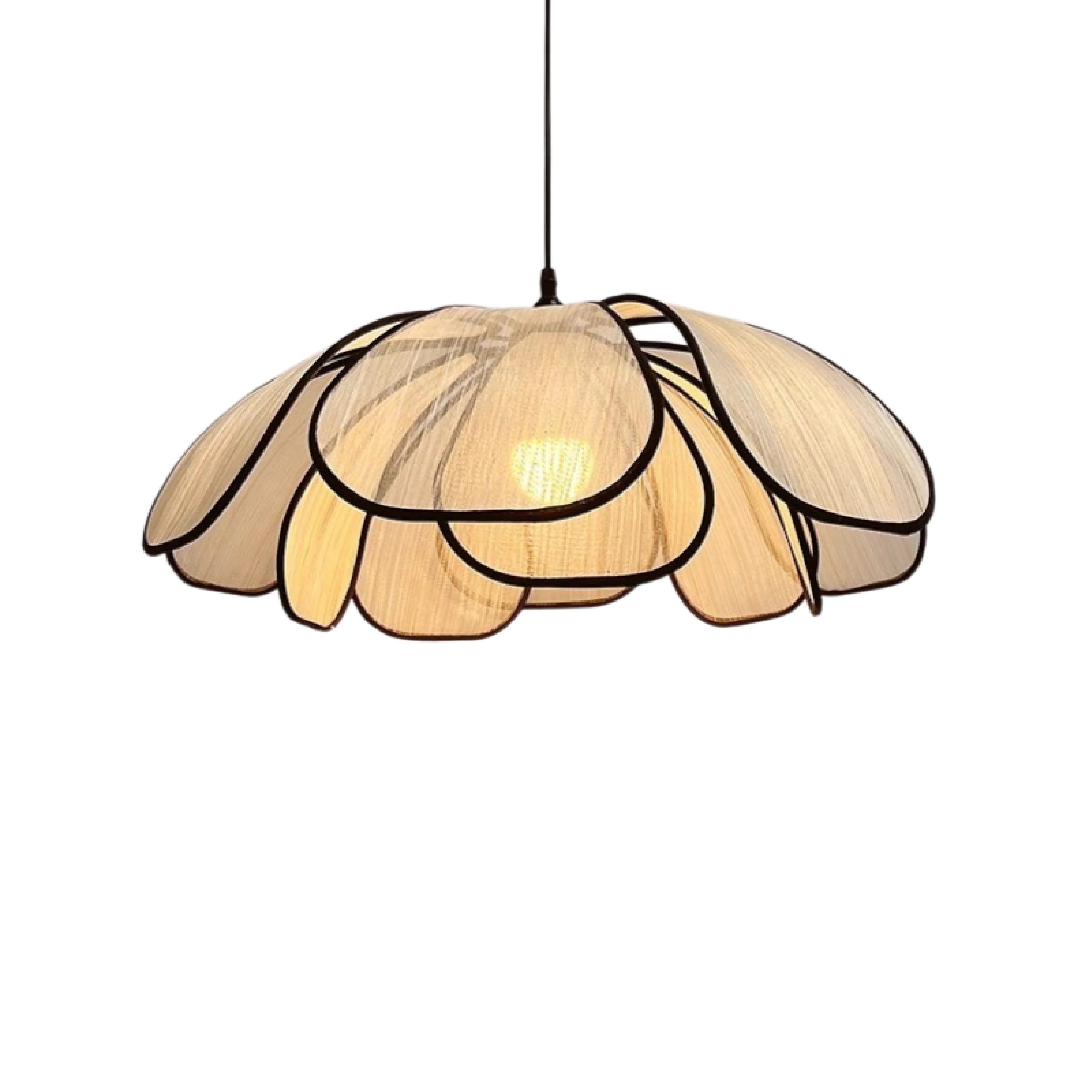 Scandinavian Wooden Flower Pendant Light - Image 5