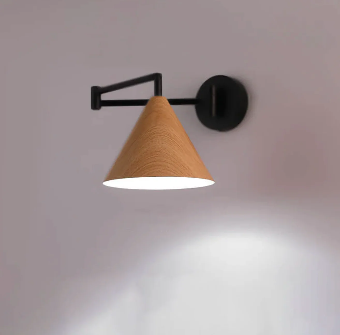 Scandinavian Wooden Wall Lamp Minimalist Modern Sconce - Image 12