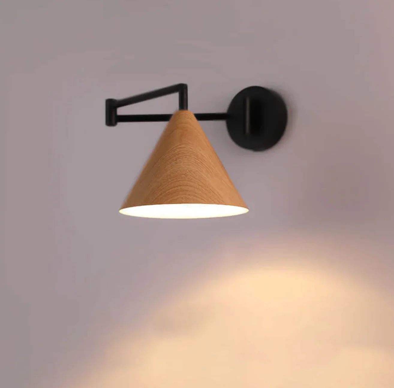 Scandinavian Wooden Wall Lamp Minimalist Modern Sconce - Image 14