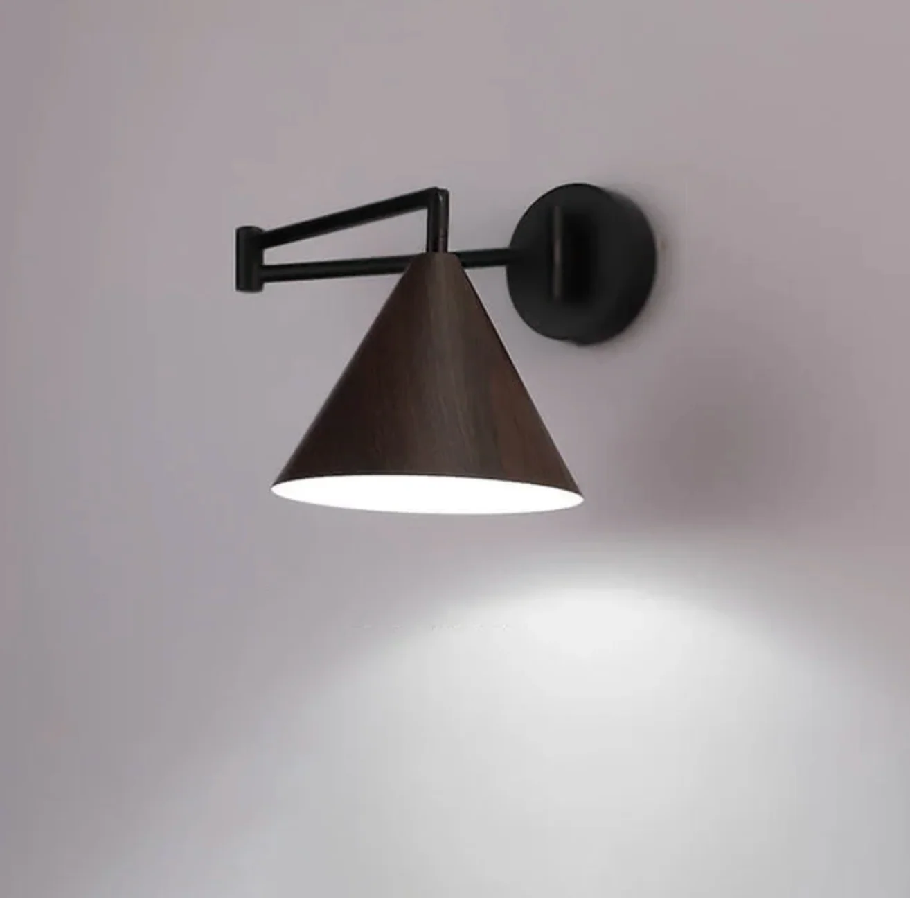 Scandinavian Wooden Wall Lamp Minimalist Modern Sconce - Image 8