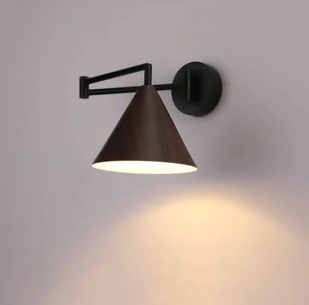 Scandinavian Wooden Wall Lamp Minimalist Modern Sconce - Image 9