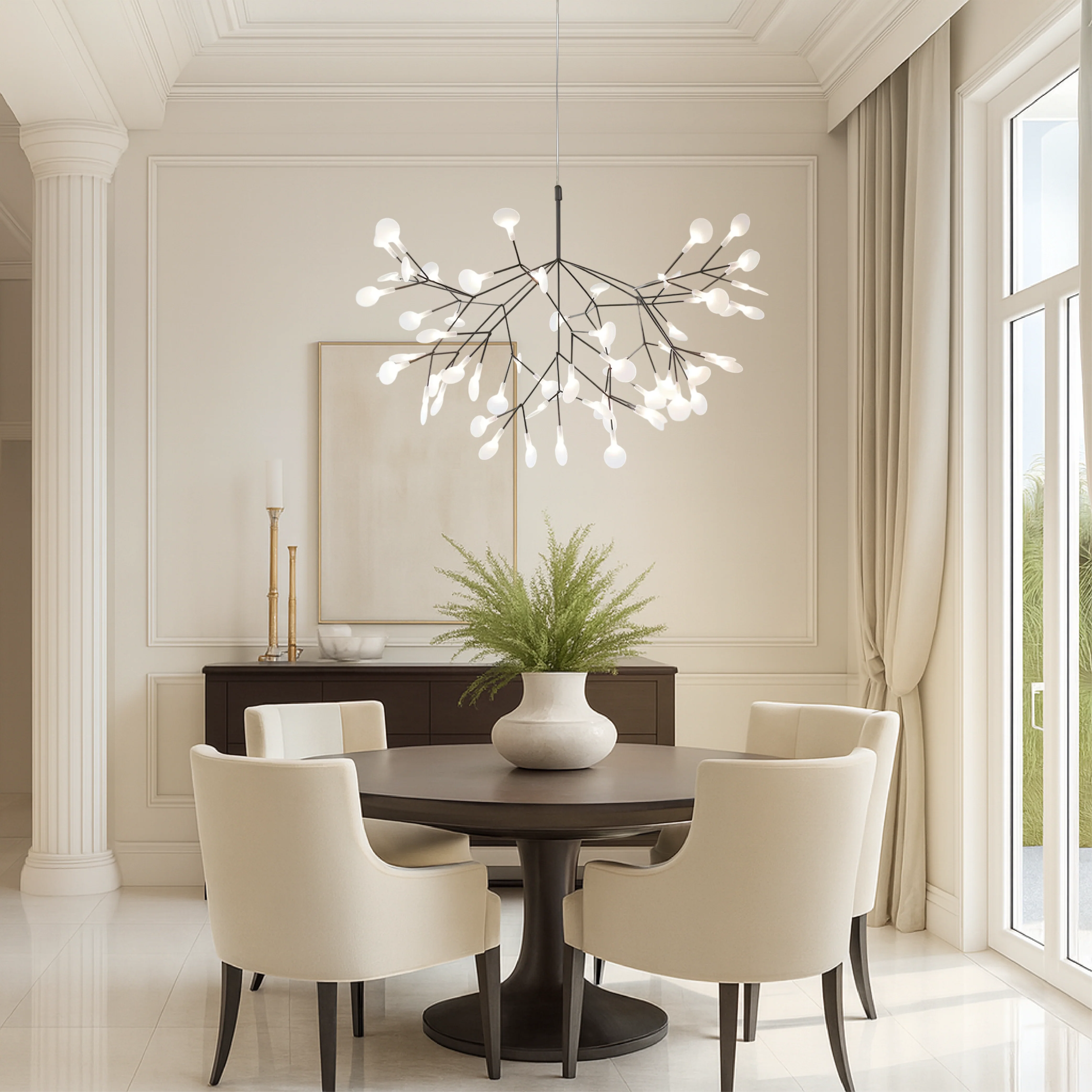Sculptural LED ceiling lamp with branching frame - Image 3