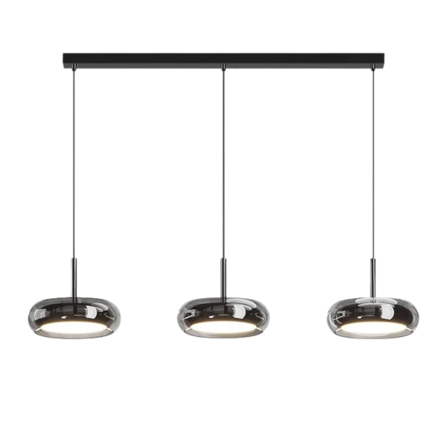 Sleek 3-Light Glass Kitchen Island Pendant - Image 5