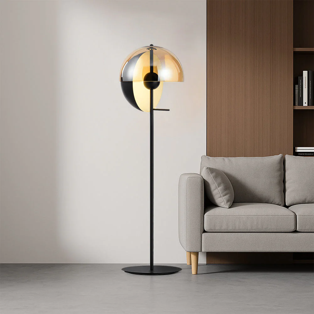 Smokey Glass Floor Lamp - Image 2