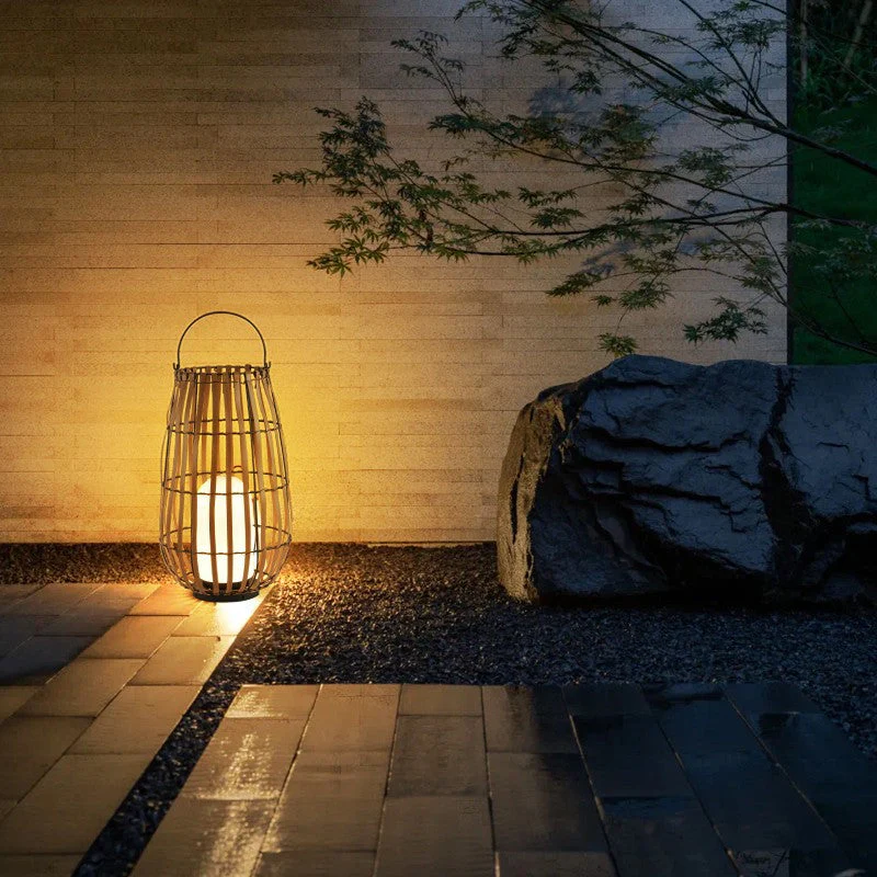 Solar Bamboo Lantern Patio Lights - Image 3