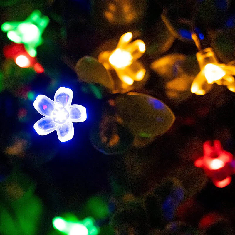 Solar Flower String Lights with Multicolour LED - Image 2