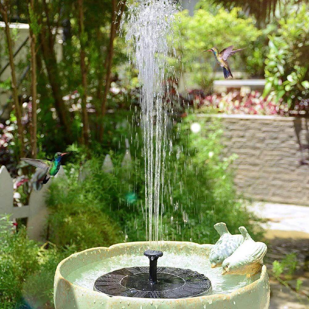 Solar Fountain Pump with LED Lights Outdoor Water Feature - Image 3