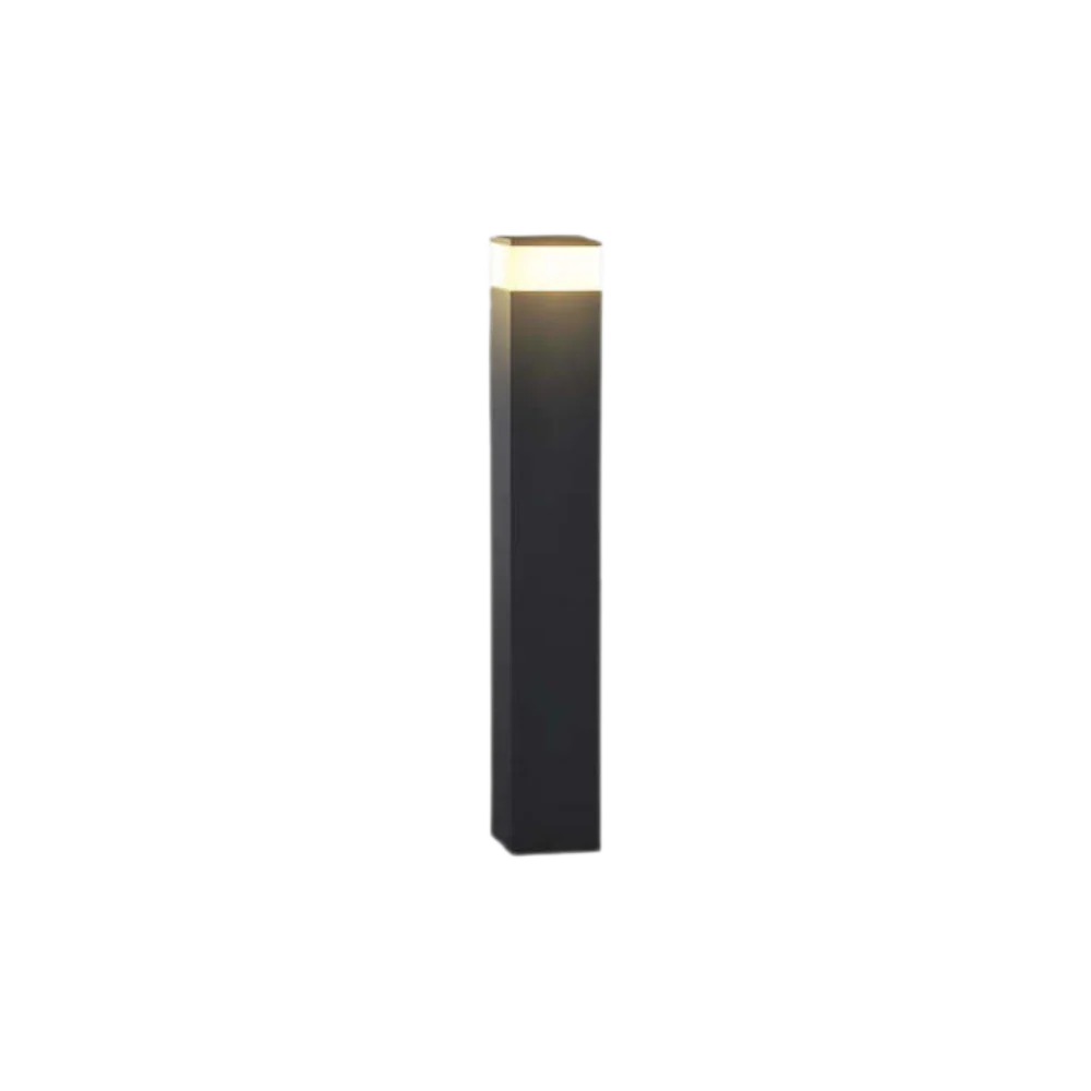 Solar Garden Bollard Light With Rectangular Black Post Design - Image 7