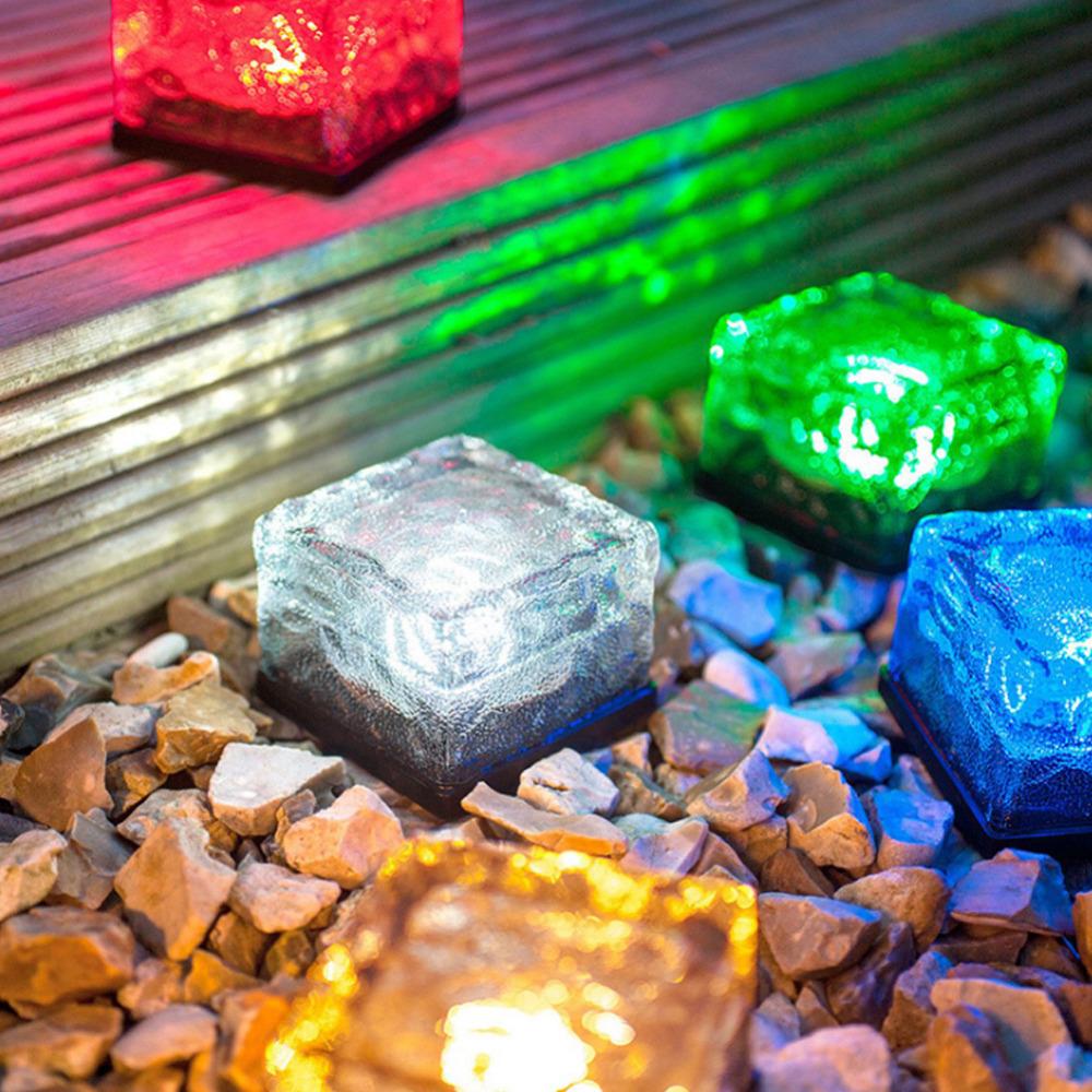 Solar Garden Cube Light With Colour Changing Water Ripple Effect - Image 3