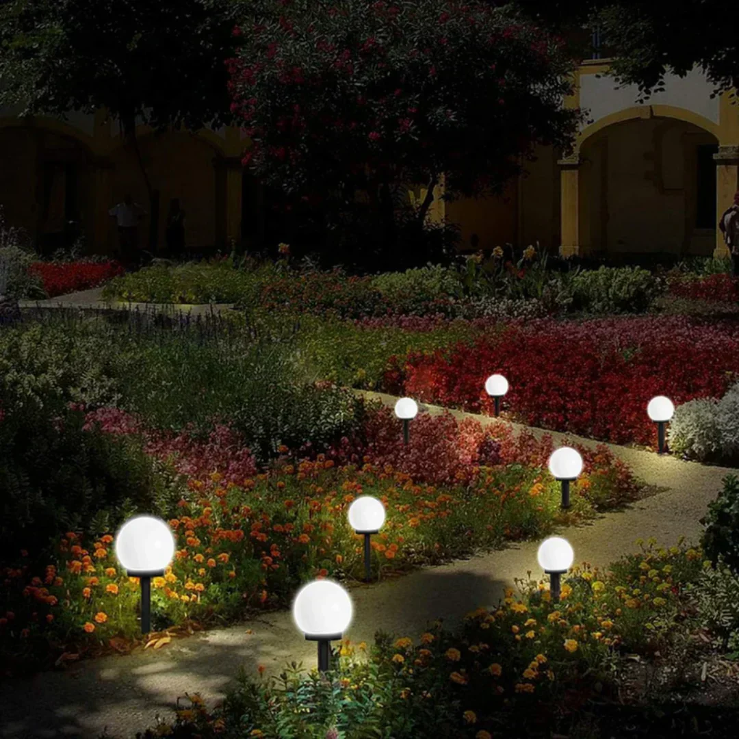 Solar Garden Globe Lights Set of 3 with Soft White Outdoor Glow - Image 3