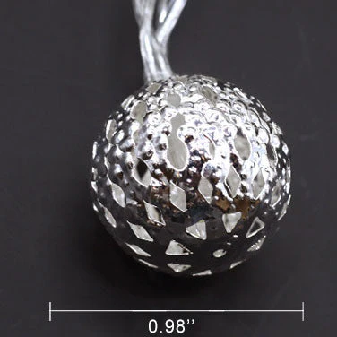 Solar Garden String Lights with Patterned Ball Lanterns - Image 9