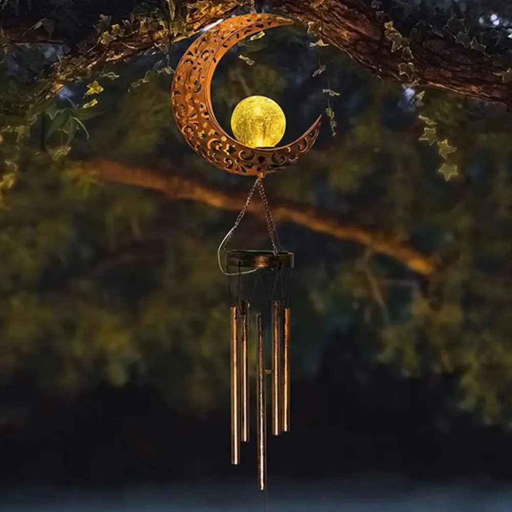 Solar Hanging Garden Light With Sun Shape Glass Ball And Dusk Sensor - Image 3