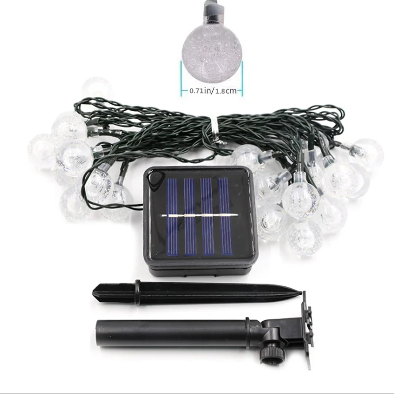 Solar LED Outdoor String Lights with Globe Bulbs - Image 3