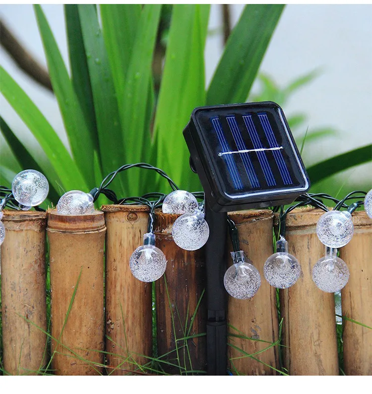 Solar LED Outdoor String Lights with Globe Bulbs - Image 5