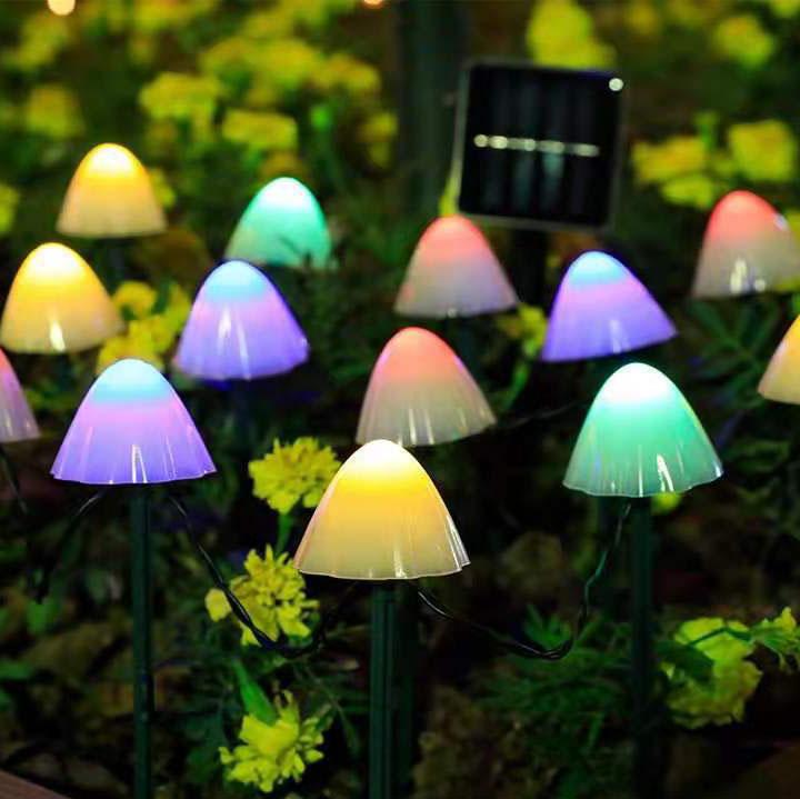 Solar Mushroom Garden Lights with Multicolour LED Caps - Image 5