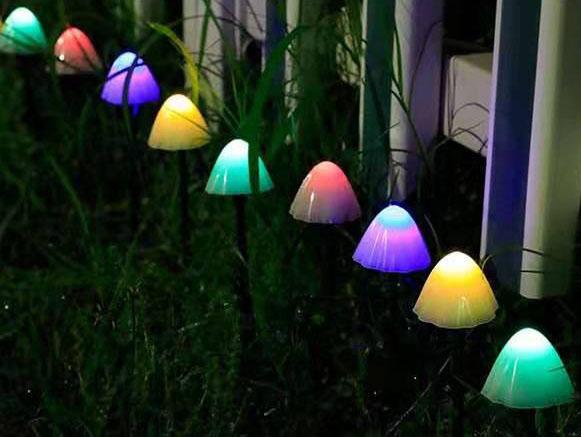 Solar Mushroom Garden Lights with Multicolour LED Caps - Image 8