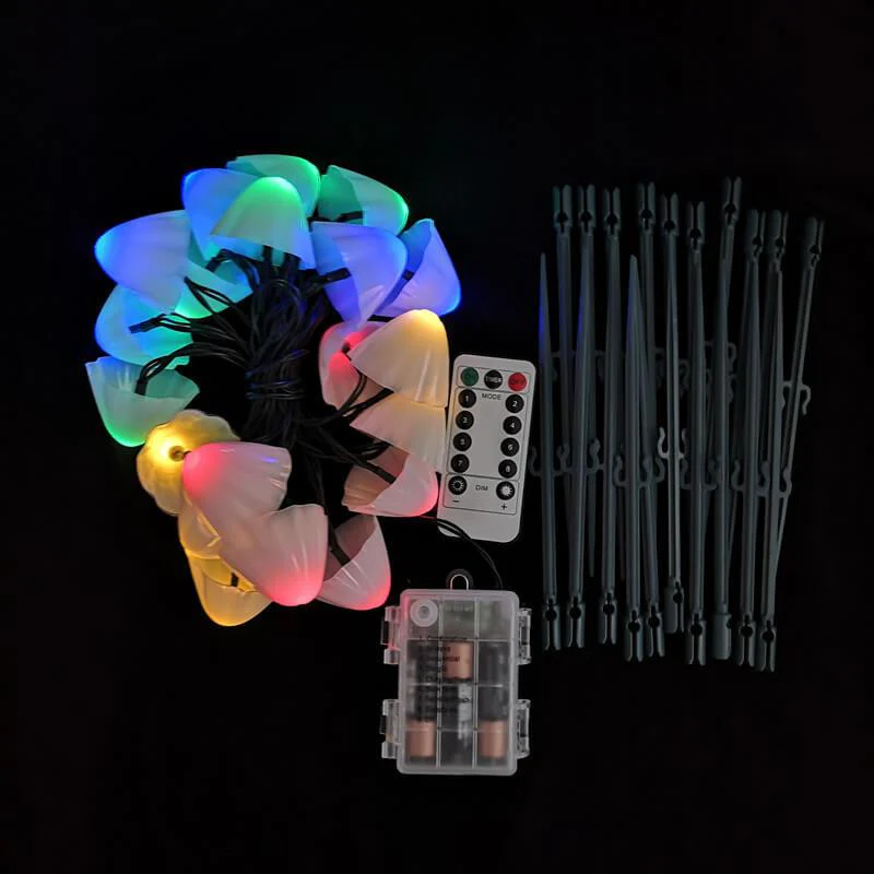 Solar Mushroom Garden Lights with Multicolour LED Caps - Image 9