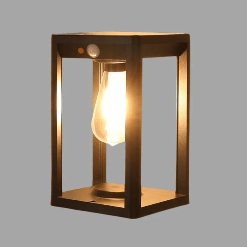 Solar Outdoor Pillar Light Black Aluminium With Motion Sensor - Image 6