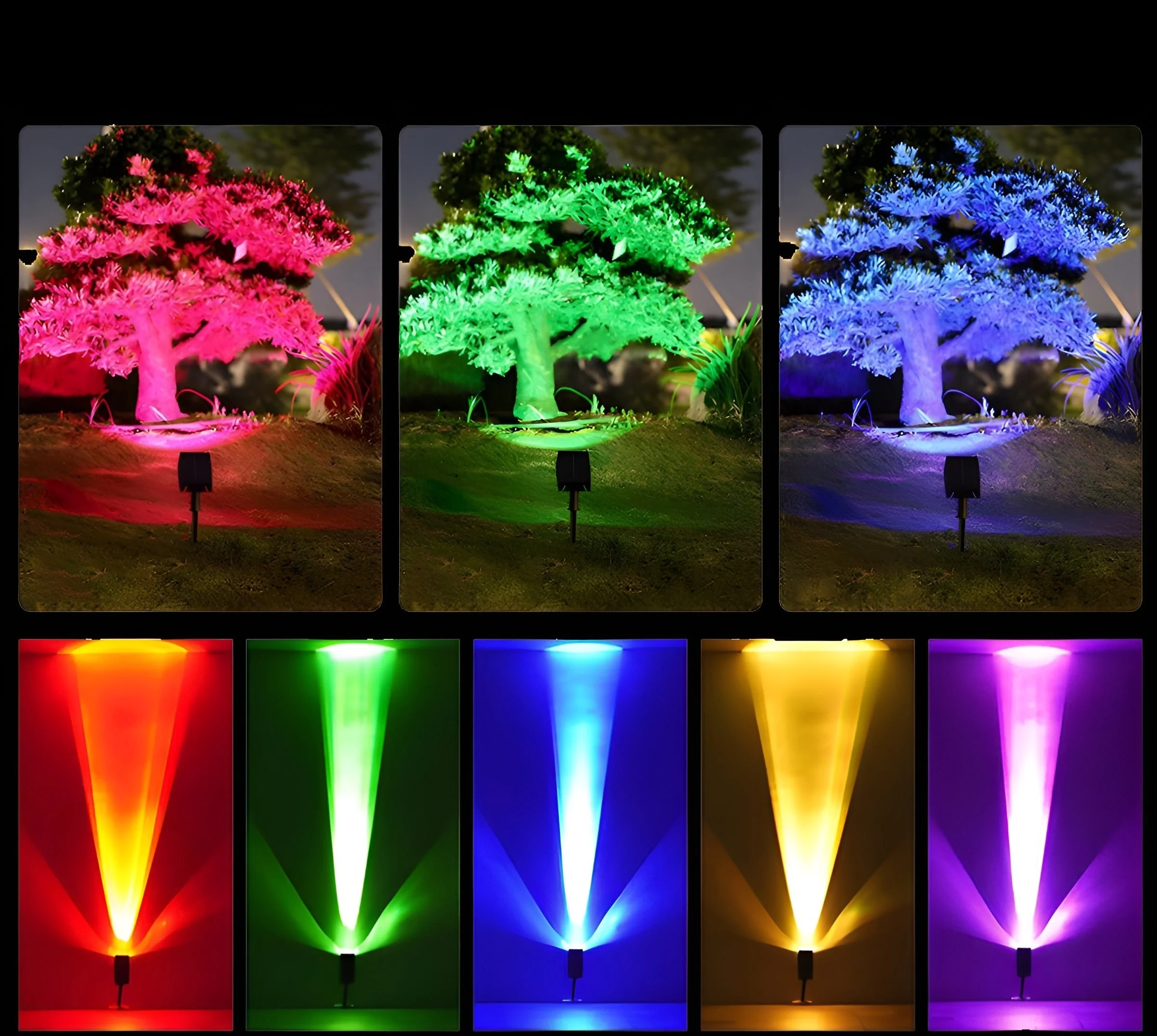 Solar Outdoor Spot Light Adjustable Head Garden Light - Image 2