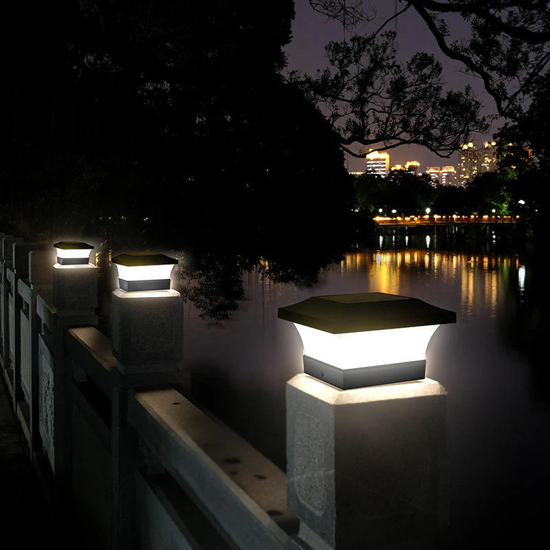 Solar Outdoor Wall Light With Square Black Housing - Image 2