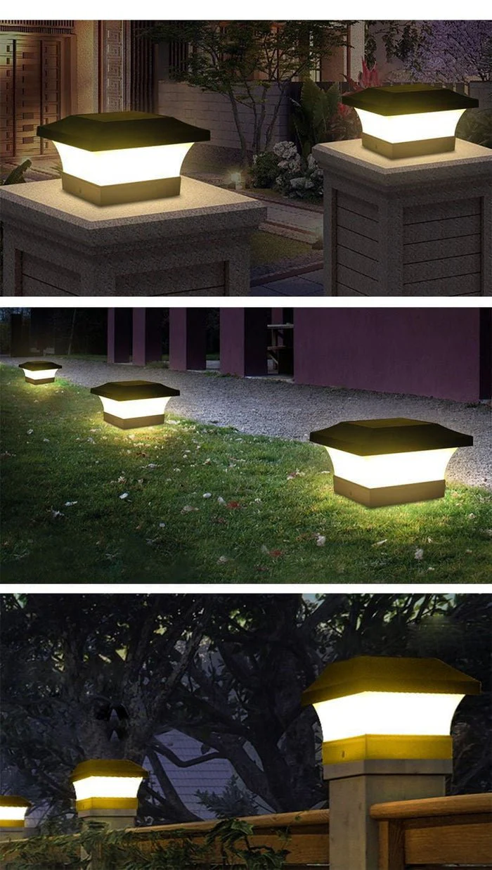 Solar Outdoor Wall Light With Square Black Housing - Image 3