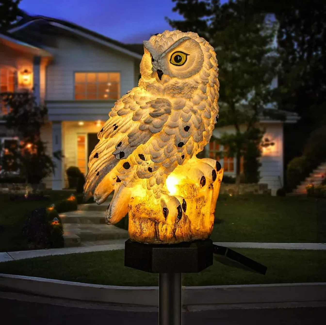 Solar Owl Garden Light LED Outdoor Decorative Stake Lamp - Image 2